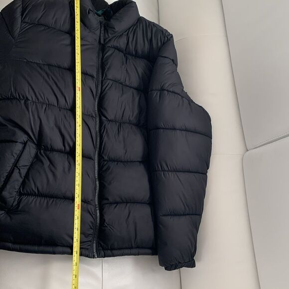 Old Navy Puffer Men’s Jacket Full Zip Pockets Black Coat Size XL - Picture 5 of 8